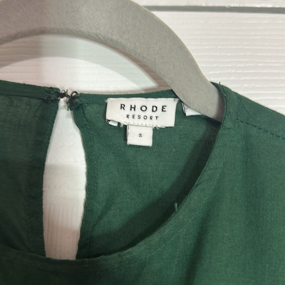 RHODE Resort Crew Neck Midi Hunter Green Dress - Picture 7 of 8